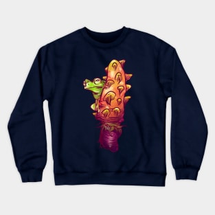 Little Frog on a Big Mushroom Crewneck Sweatshirt